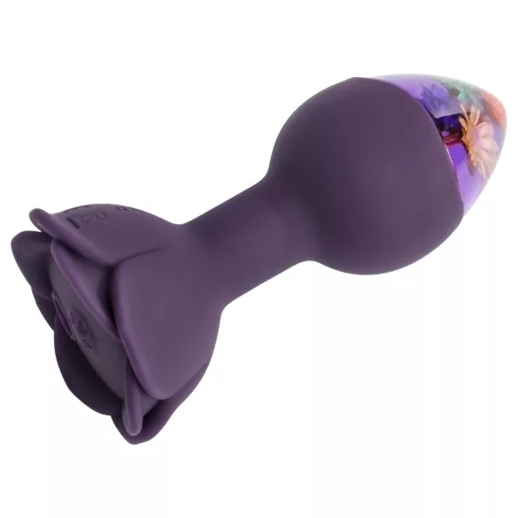 LOVISS Flower - vibrador anal con mando a distancia (morado)