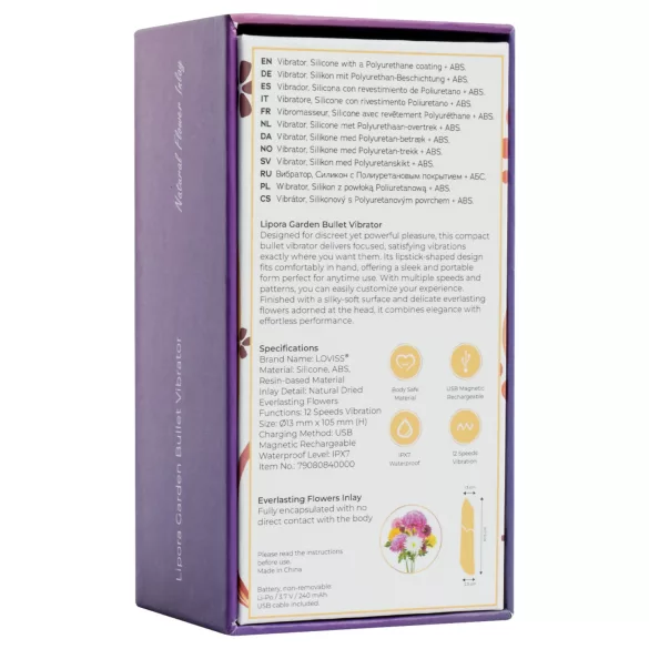 LOVISS Flower - mini vibrador tipo bala (lila)