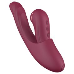   Vibeconnect - Vibrador 2 en 1 punto G y clítoris - silicona roja