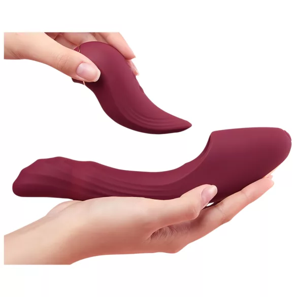Vibeconnect - Vibrador 2 en 1 punto G y clítoris - silicona roja