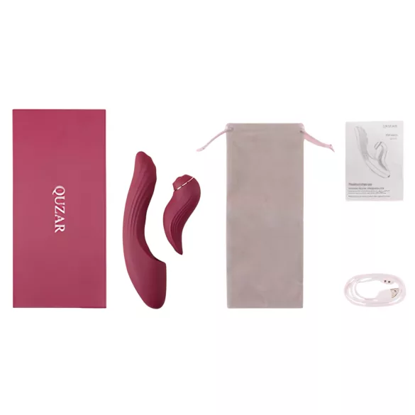 Vibeconnect - Vibrador 2 en 1 punto G y clítoris - silicona roja