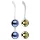 Nalone Yany Love - set de bolas chinas ajustables - silicona azul oro