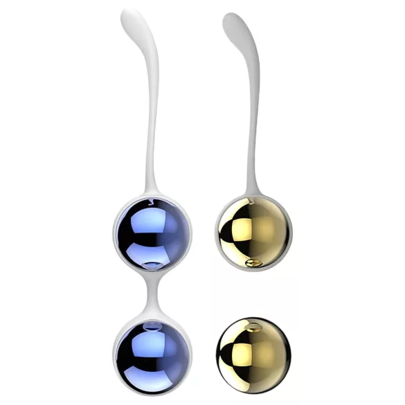 Nalone Yany Love - set de bolas chinas ajustables - silicona azul oro