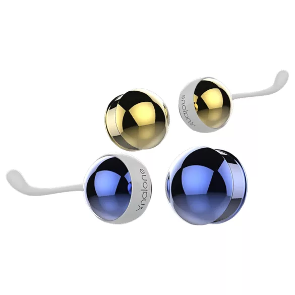 Nalone Yany Love - set de bolas chinas ajustables - silicona azul oro