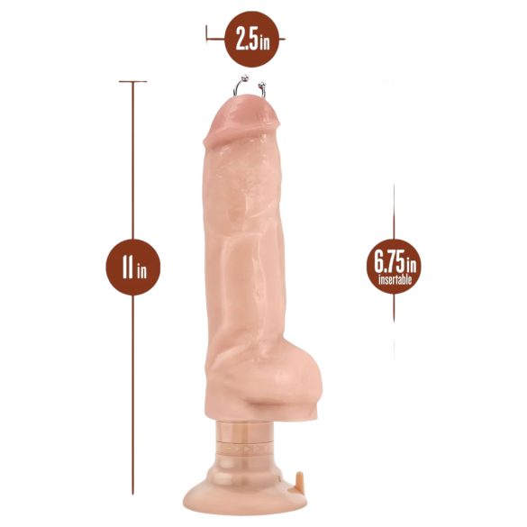 Blush Bad Boy - vibrador con piercing - realista 33cm beige