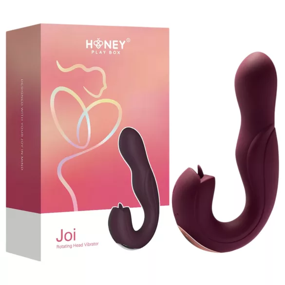 Honey Play Box Joi - vibrador punto G rotatorio con lengua - silicona lila