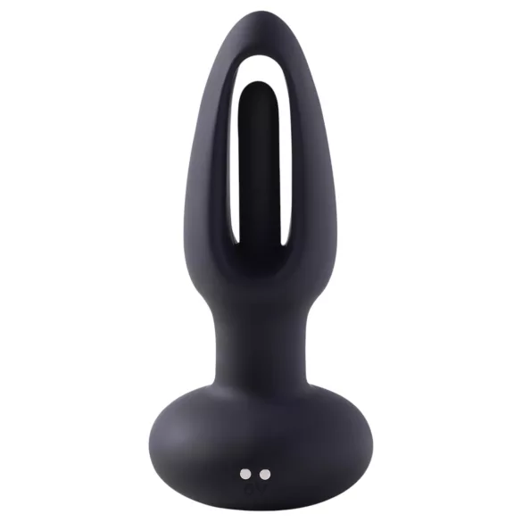 Honey Play Box Snuggy - consolador anal con lengua vibrador - silicona negra