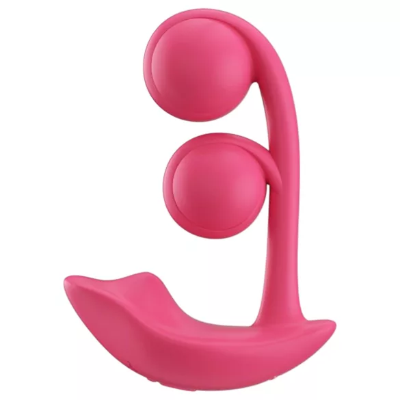 Honey Play Box Melody - vibrador 2 en 1 con cuentas controlado por aplicación (rojo)
