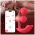 Honey Play Box Melody - vibrador 2 en 1 con cuentas controlado por aplicación (rojo)