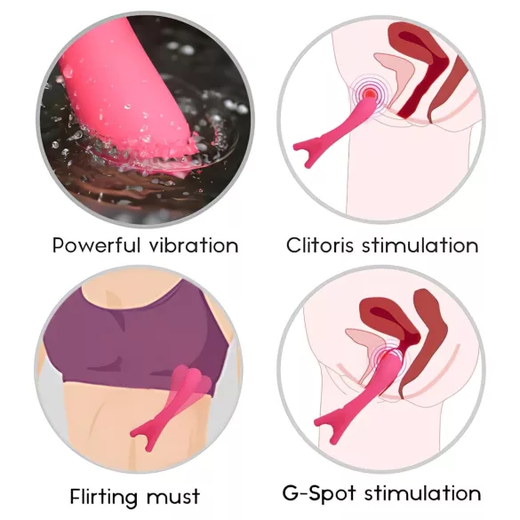 Cotoxo - vibrador punto G recargable - estimulación precisa - silicona roja