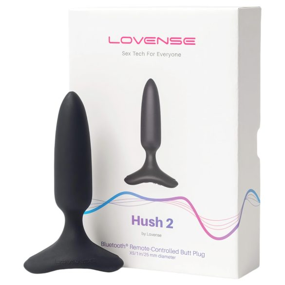 LOVENSE Hush 2 XS - Pequeño Vibrador Anal Recargable (25mm) - Negro