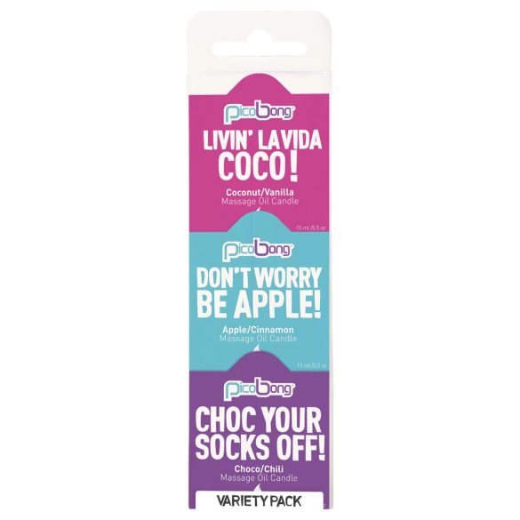 Picobong Paquete Variedad - Set de Velas de Masaje (3x15ml)