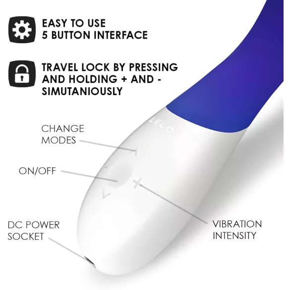 LELO Mona Wave - vibrador punto G impermeable - silicona azul