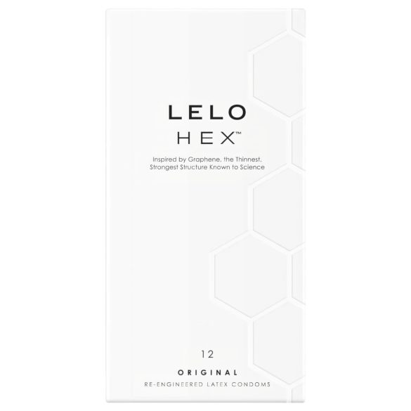 LELO Hex Original - preservativo premium - textura hexagonal - 12 unidades