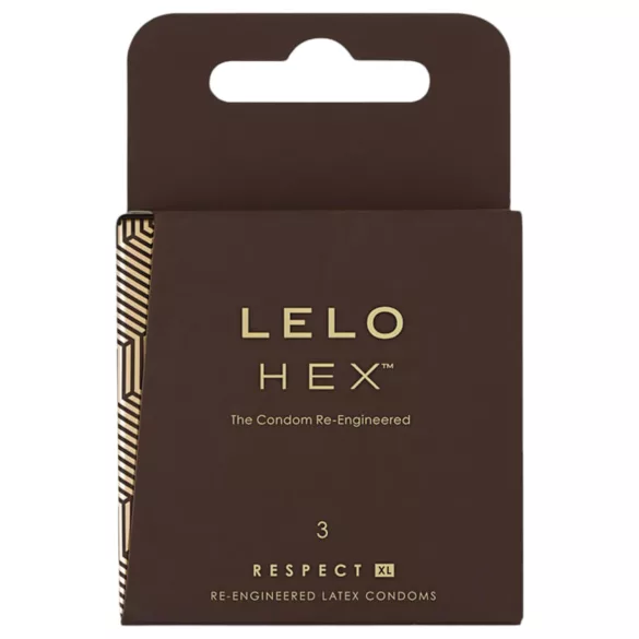 LELO Hex Respect XL - preservativo XL - látex - 3 unidades