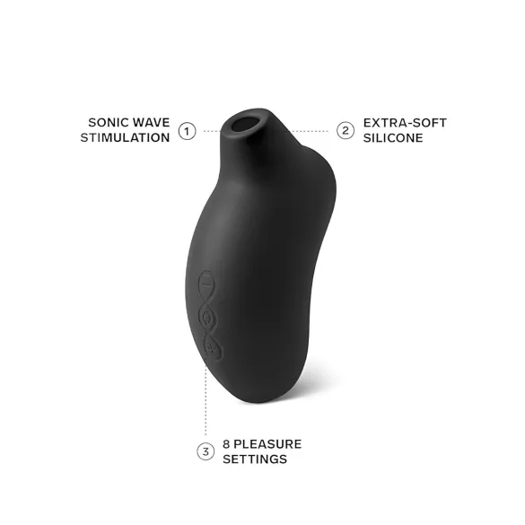 LELO - estimulador de clítoris por ondas sónicas - silicona negra