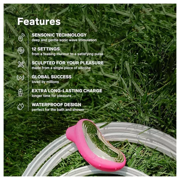 LELO Sona 2 - succionador de clítoris por ondas sónicas - color cereza