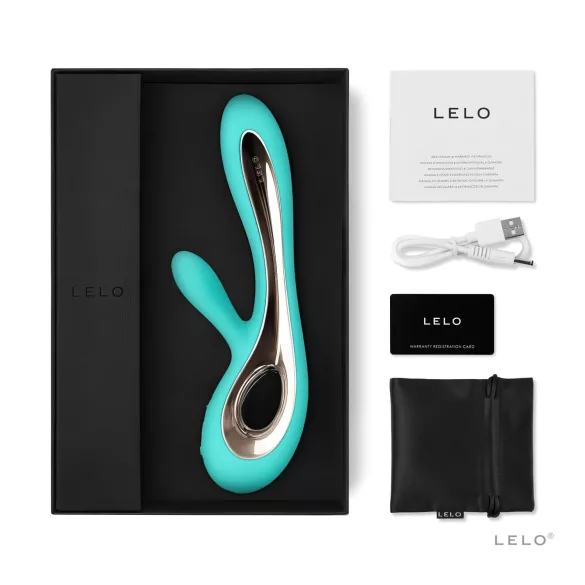 LELO Soraya 2 - vibrador doble estimulador impermeable - silicona turquesa