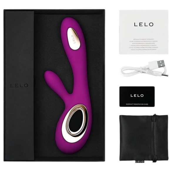 LELO Soraya Wave - vibrador recargable con estimulador de clítoris (lila)