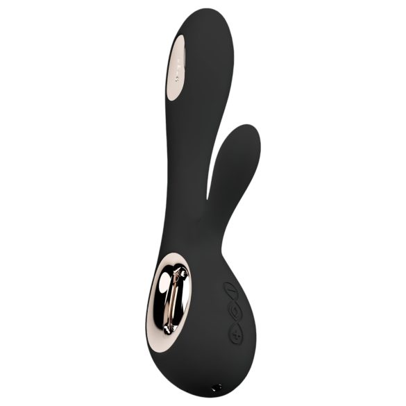 LELO Soraya Wave - vibrador doble estimulador con movimiento - silicona negra