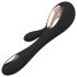 LELO Soraya Wave - vibrador doble estimulador con movimiento - silicona negra