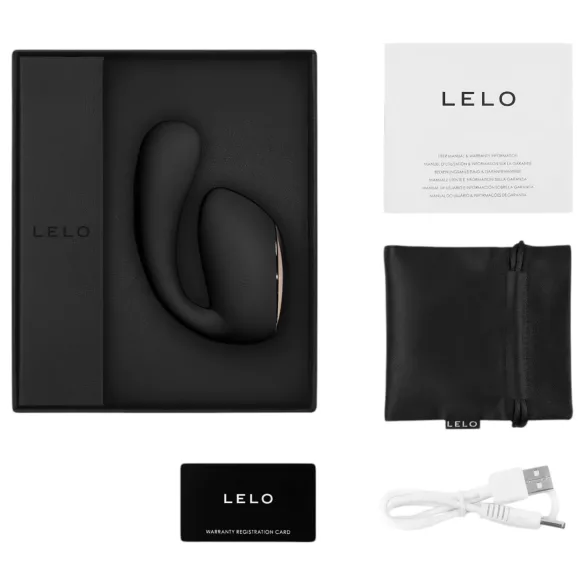 LELO Ida Wave - vibrador recargable rotatorio y vibrante - silicona negra