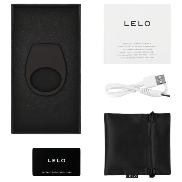 LELO - anillo vibrador recargable para pene - inteligente - silicona negra