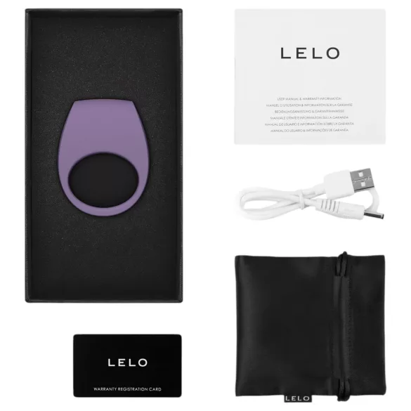 LELO Tor 3 - Anillo vibrador para pene con control por app, para hombres (morado)
