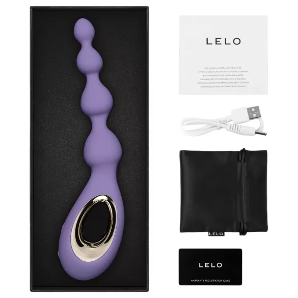 LELO Soraya Beads - vibrador anal recargable impermeable silicona lila