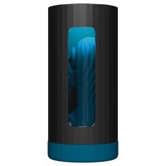   LELO F1s V3 XL - masturbador masculino interactivo - silicona negra azul