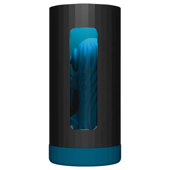 LELO F1s V3 XL - masturbador masculino interactivo - silicona negra azul