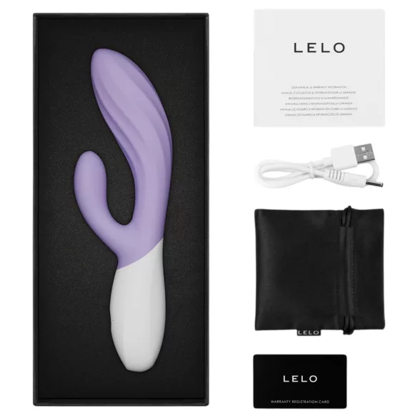 LELO INA Twist - vibrador de punto G controlado por app, con brazo estimulador del clítoris (morado)