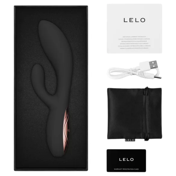 LELO - INA Thrust conejo vibrador con movimiento de empuje (negro)
