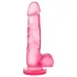 B Yours Sweet N Hard 4 - consolador con testículos - 18cm - silicona rosa