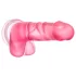 B Yours Sweet N Hard 4 - consolador con testículos - 18cm - silicona rosa