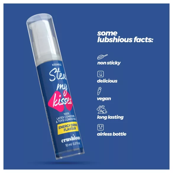Crushious Steal My Kisses - lubricante con sabor, bebida energética (10 ml)