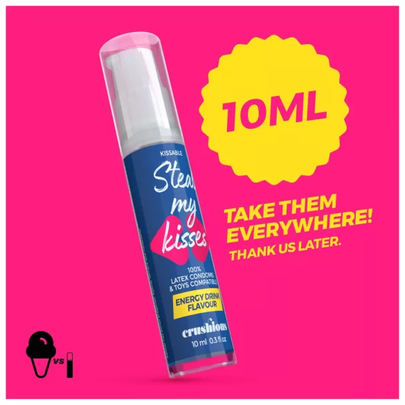 Crushious Steal My Kisses - lubricante con sabor, bebida energética (10 ml)