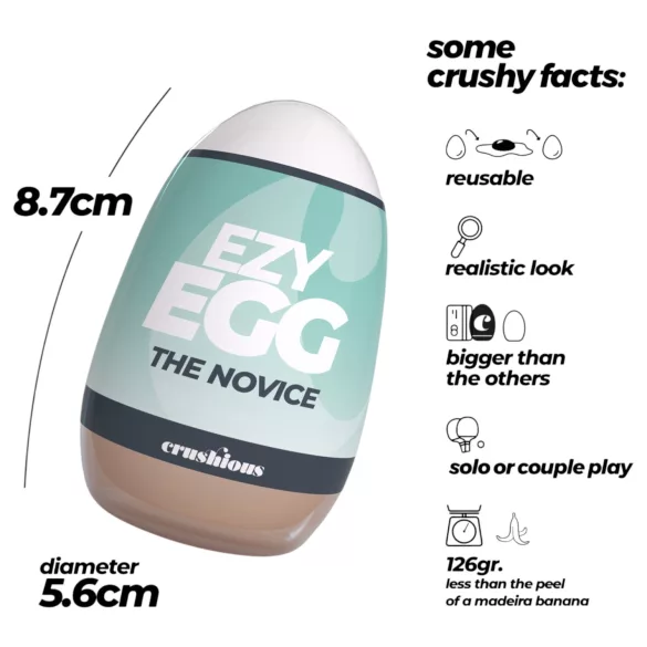 Crushious Ezy Egg The Novice - huevo masturbador (color carne)