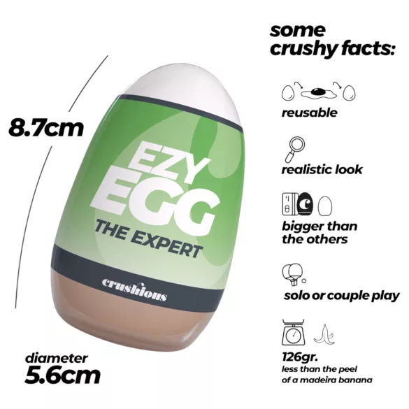 Crushious Ezy Egg The Expert - huevo masturbador (color carne)