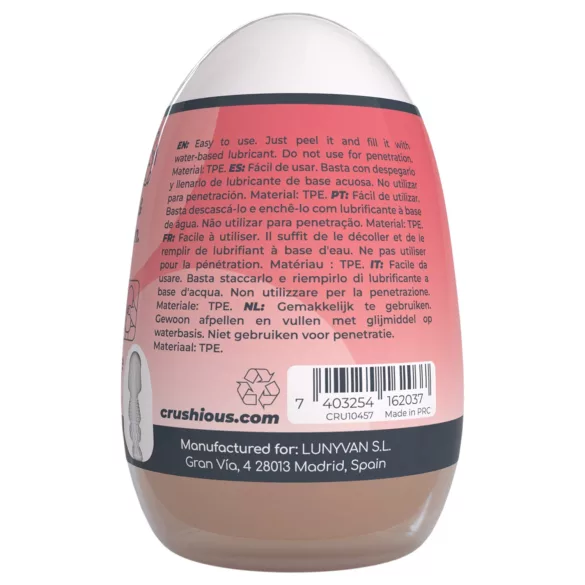 Crushious Ezy Egg Mouth - huevo masturbador (color piel)