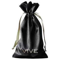 Vive - bolsa satinada para juguetes sexuales (negra)