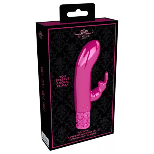 Royal Gems Dazzling - vibrador con brazo para clítoris recargable