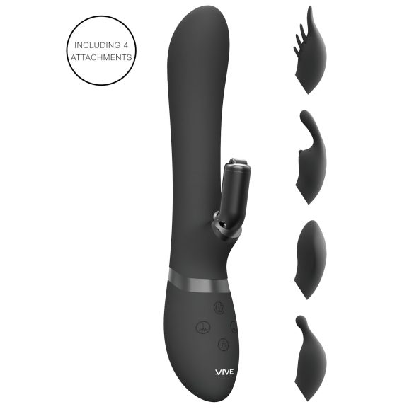 Vive Chou: Vibrador 4 en 1 con brazo para clítoris (negro)