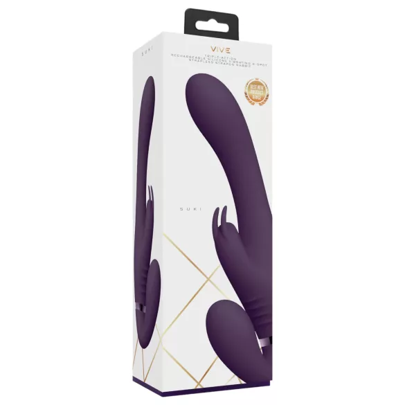 Vive Suki - consolador con arnés sin cinturón - vibrador lila