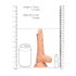 RealRock - dildo realista con testículos - 17 cm - color natural