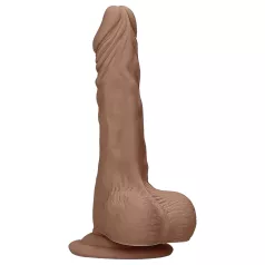   RealRock - consolador realista con testículos - 25 cm - color piel oscura