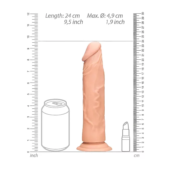 RealRock - Dildo realista 23 cm - color natural