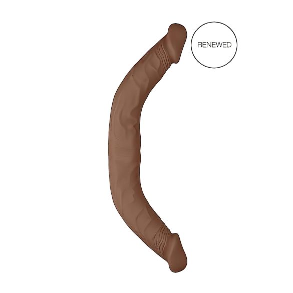 RealRock Doble Dildo 18 - Doble Consolador (46cm) - Tono Natural Oscuro