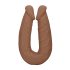 RealRock Doble Dildo 18 - Doble Consolador (46cm) - Tono Natural Oscuro