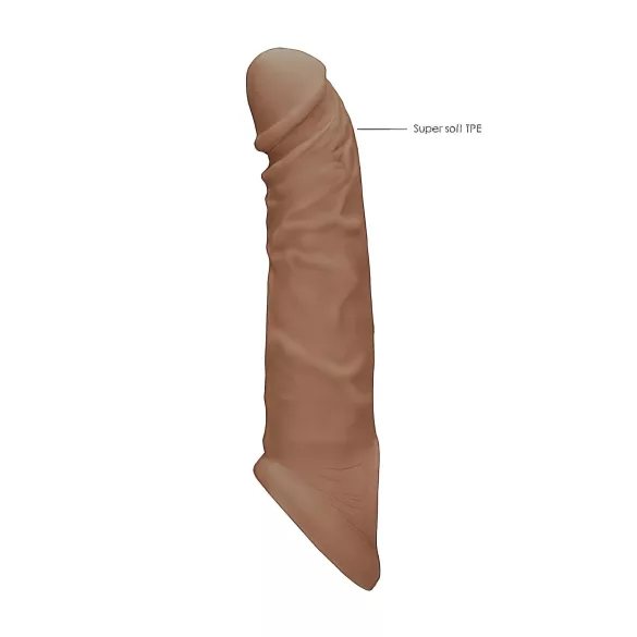 RealRock - funda para pene - 21 cm - color oscuro natural